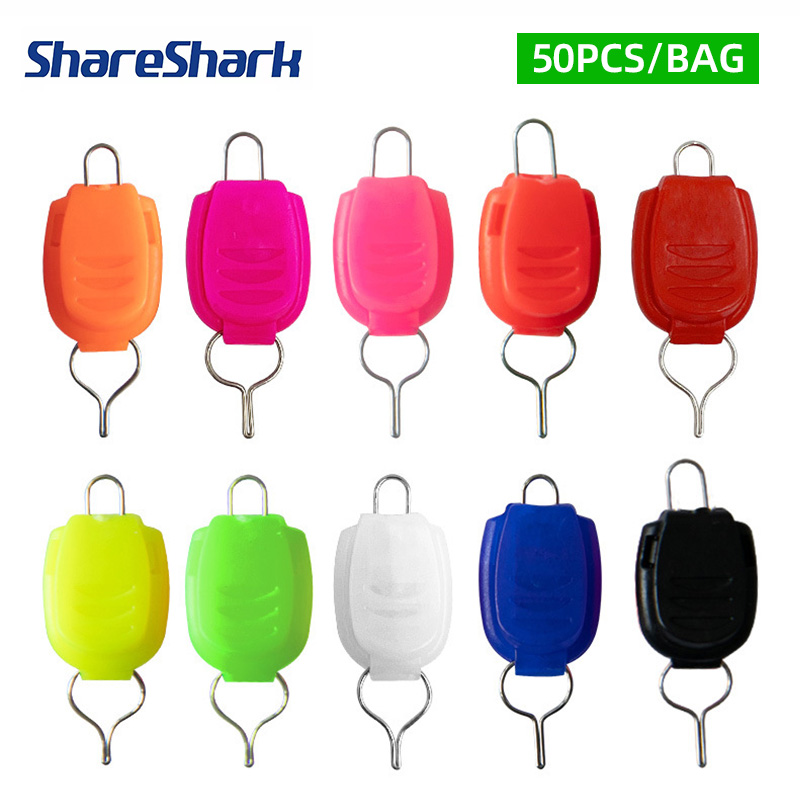 Fishing Rod Combo - ShareShark 50 peças/saco Clipe de Fixação