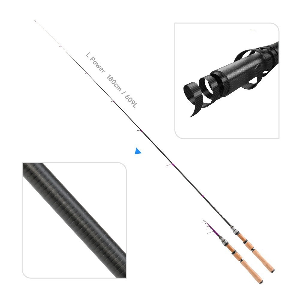 Vara de Pesca Articulada de 1. - Fishing Rod Carbon Fiber avaliação e preço